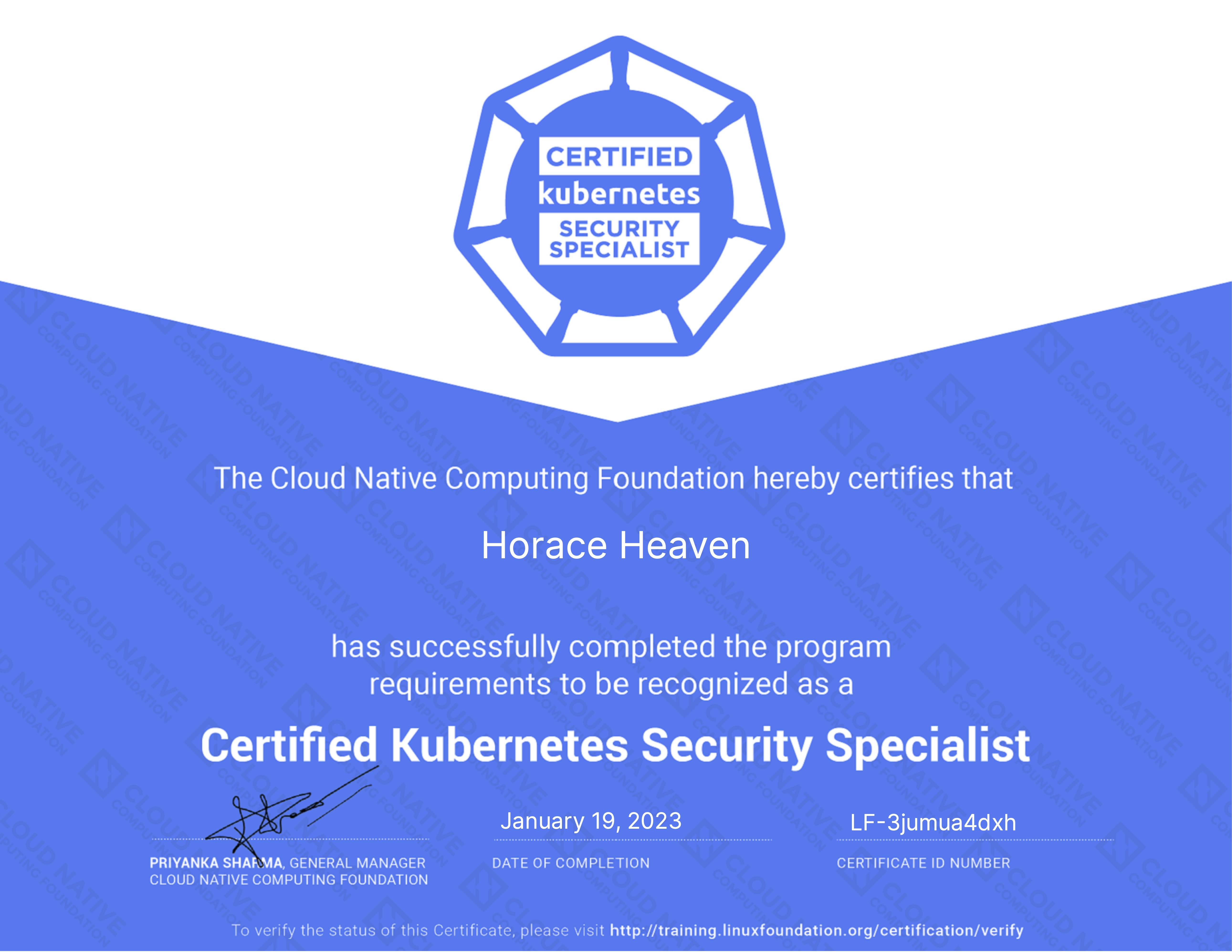 Certified Kubernetes Security Specialist certification